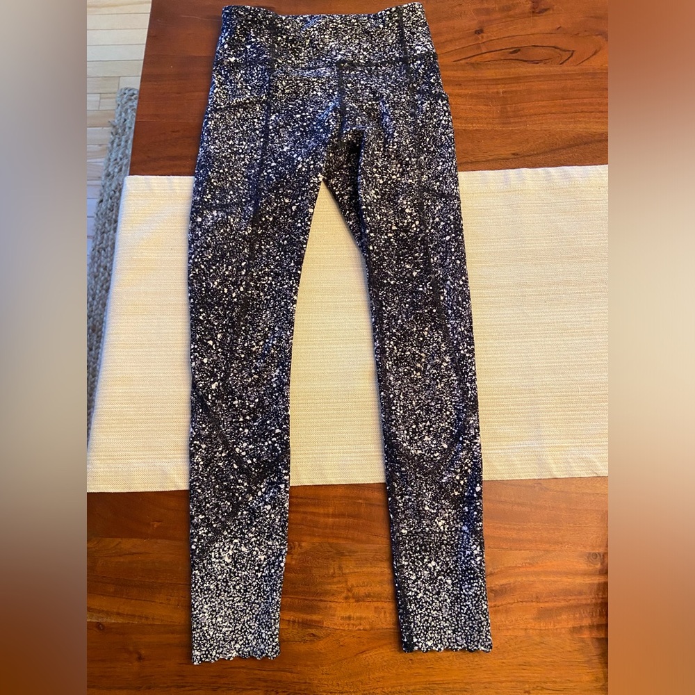 lululemon athletica Black and White Speckled Leggings